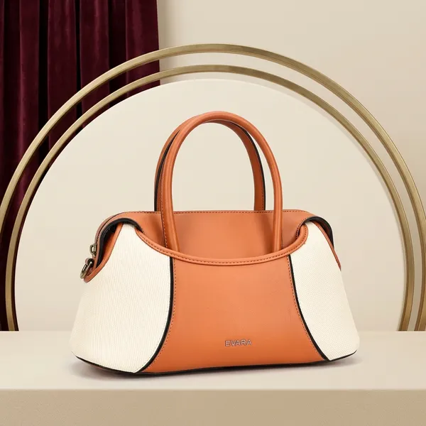 Orange_Cream_Color_Block_Structured_Handbag_for_Women