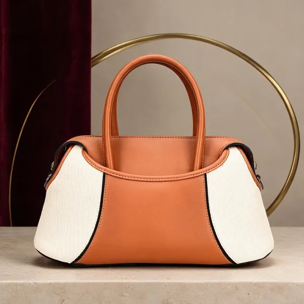 Orange_Cream_Color_Block_Structured_Handbag_for_Women