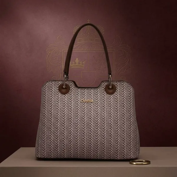 Brown_Woven_Pattern_Structured_Shoulder_Bag_for_Women