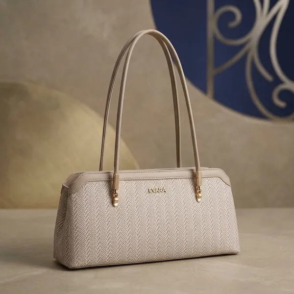 Beige_Woven_Pattern_Structured_Shoulder_Bag_for_Women