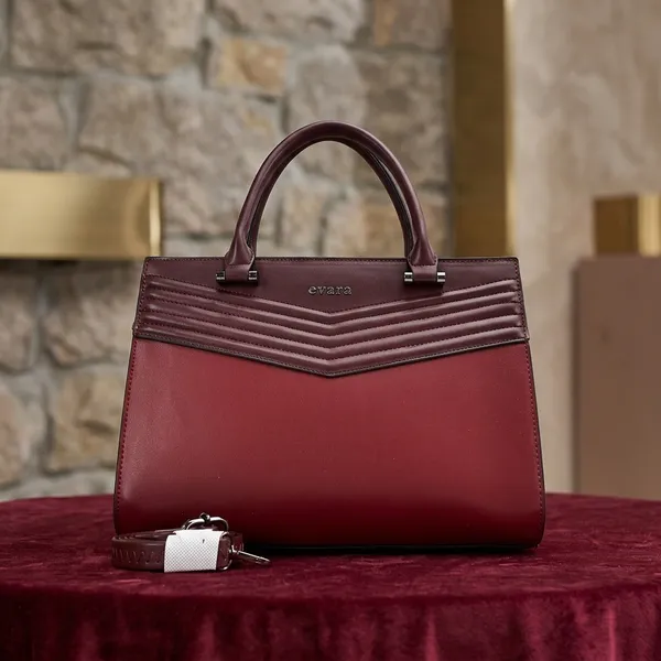 Burgundy_Leather_Structured_Handbag_with_Chevron_Detail_for_Women