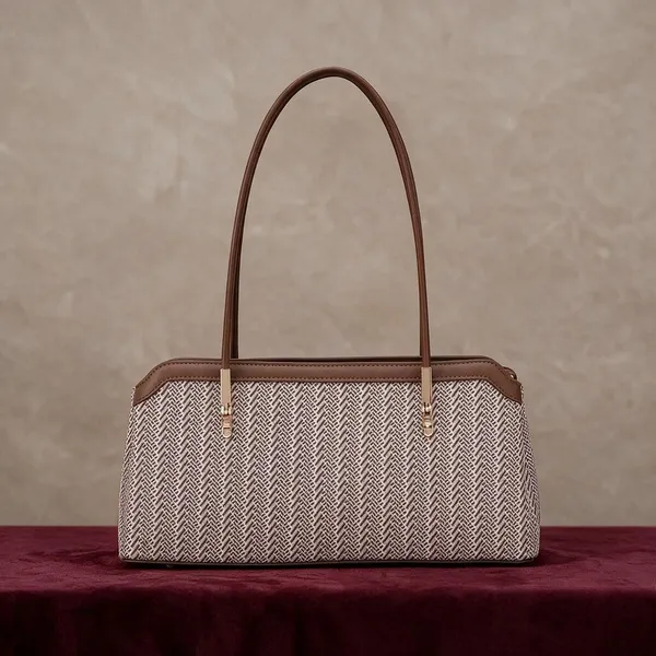 Brown_Woven_Pattern_Shoulder_Bag_for_Women