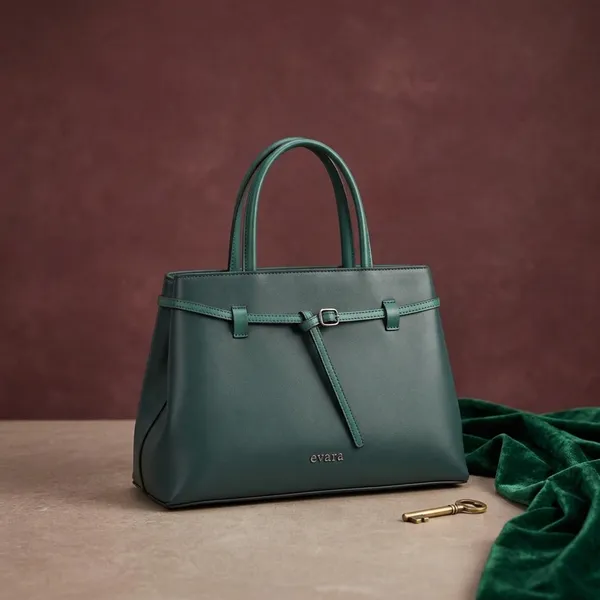 Evara_Green_Leather_Structured_Handbag_for_Women