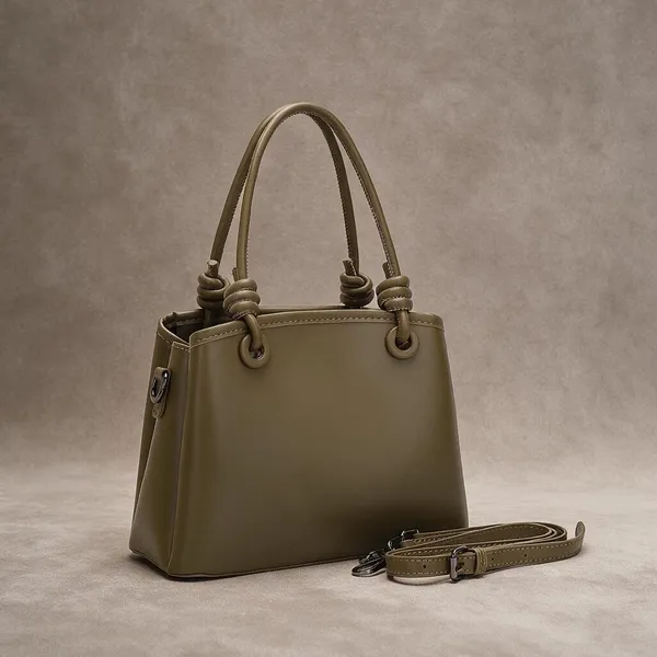 Olive_Green_Structured_Handbag_with_Detachable_Strap