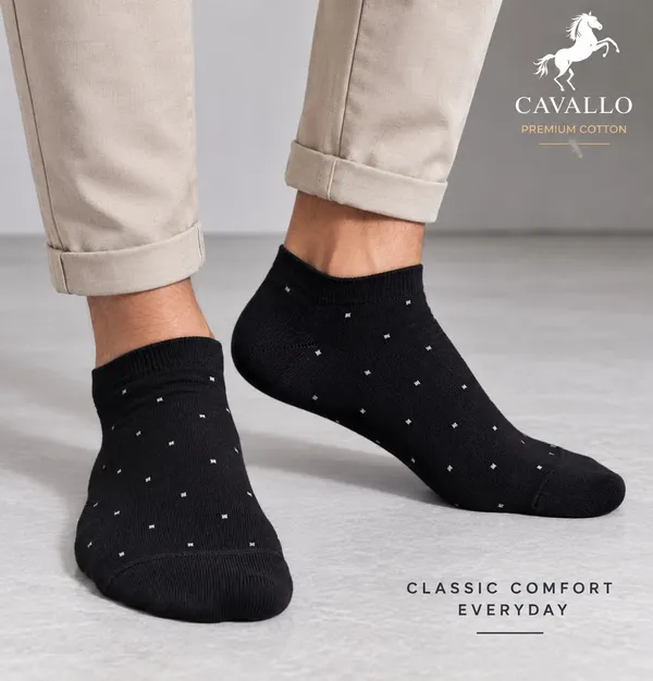 Cavallo_Premium_Cotton_Black_Polka_Dot_Ankle_Socks_-_Classic_Comfort_Everyday