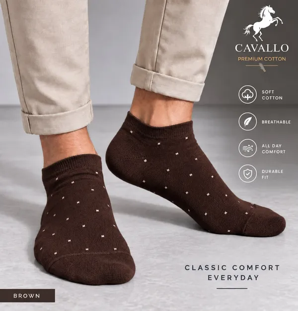 Cavallo_Premium_Cotton_Brown_Polka_Dot_Ankle_Socks_-_Classic_Comfort_Everyday
