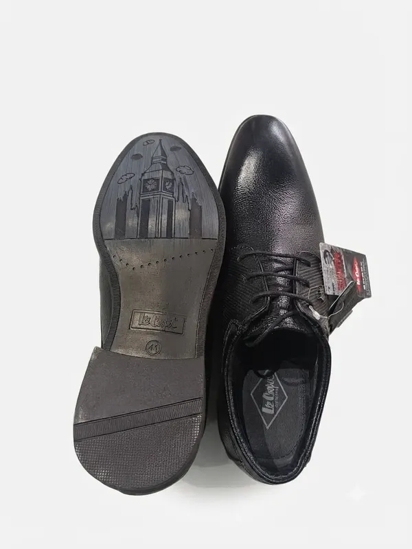 Lee_Cooper_Men's_Black_Textured_Formal_Brogues