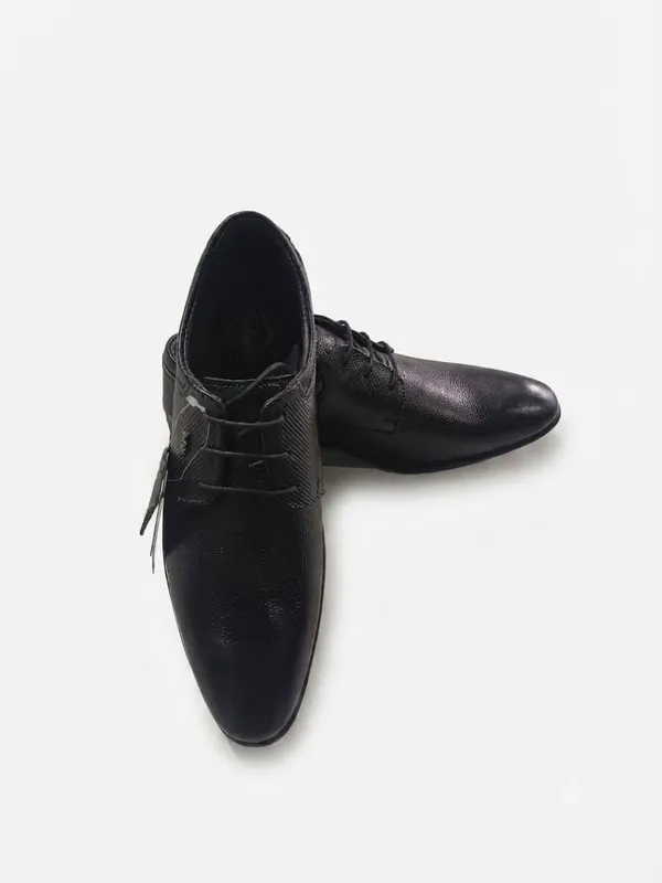Lee_Cooper_Men's_Black_Textured_Formal_Brogues