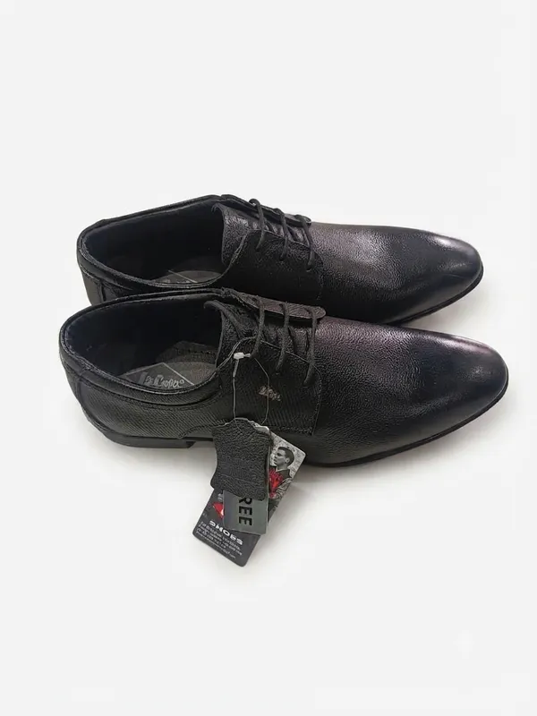 Lee_Cooper_Men's_Black_Textured_Formal_Brogues