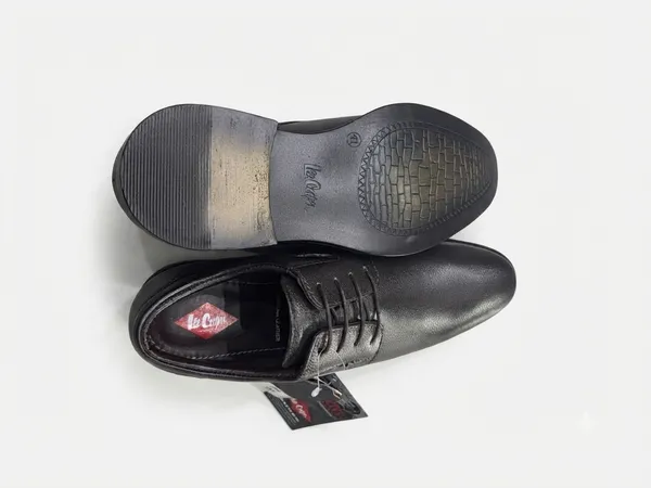 Lee_Cooper_Men's_Black_Textured_Leather_Formal_Derby_Shoes
