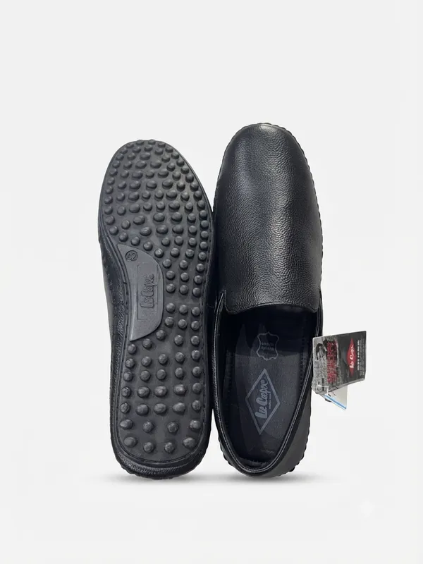 Lee_Cooper_Men's_Black_Textured_Slip-On_Casual_Shoes