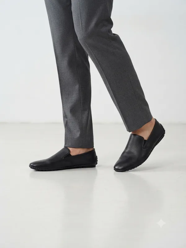 Lee_Cooper_Men's_Black_Textured_Slip-On_Casual_Shoes