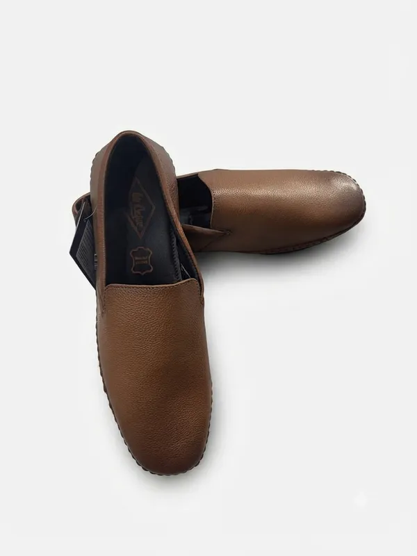 Lee_Cooper_Men's_Dark_Brown_Textured_Formal_Slip-On_Shoes