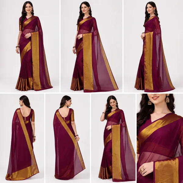 S4s_wine_Blue_Running_Saree