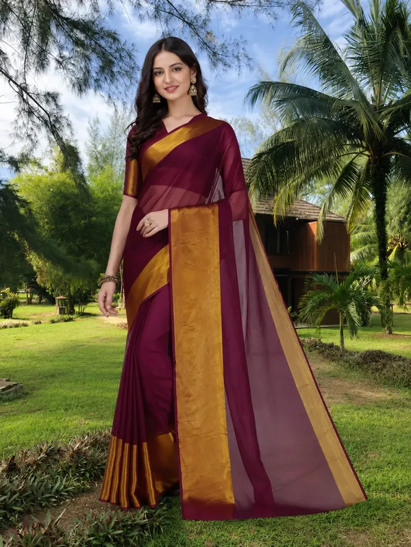 S4s_wine_Blue_Running_Saree