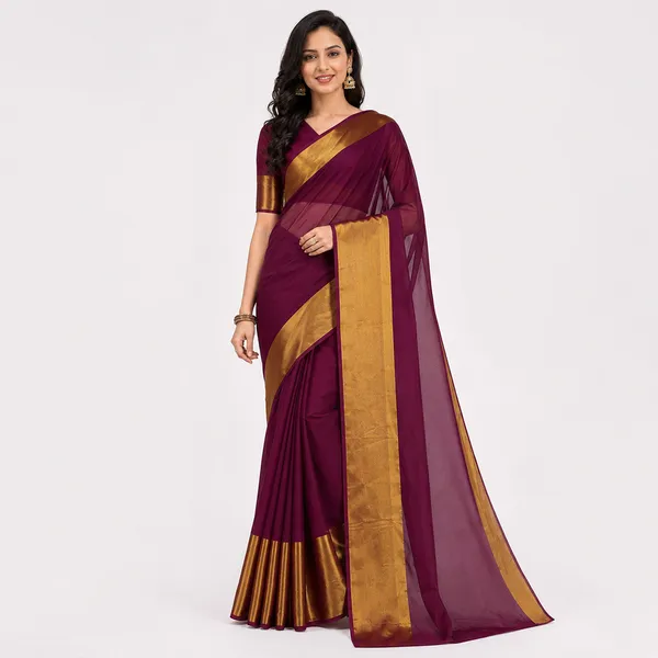 S4s_wine_Blue_Running_Saree