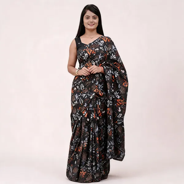 83_PADMAVATI_BLACK_MULMUL_COTTON_SAREE