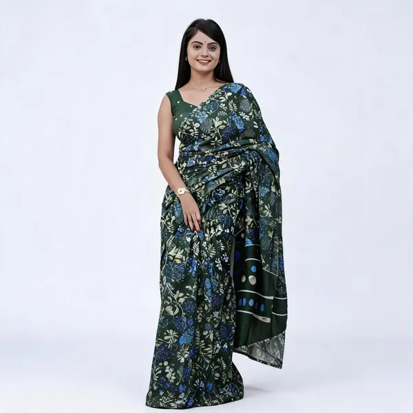 83_PADMAVATI_GREEN_MULMUL_COTTON_SAREE