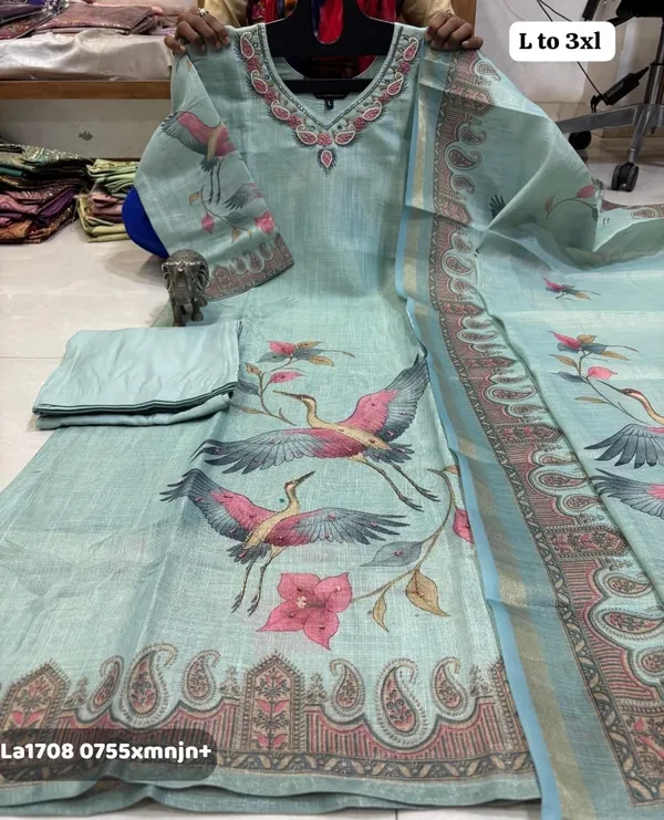 KS-357_PREMIUM_KATHA_WORK_KURTI_WITH_ROMAN_PANT_&_UNIQUE_PRINT_LINEN-BLEND_DUPATTA