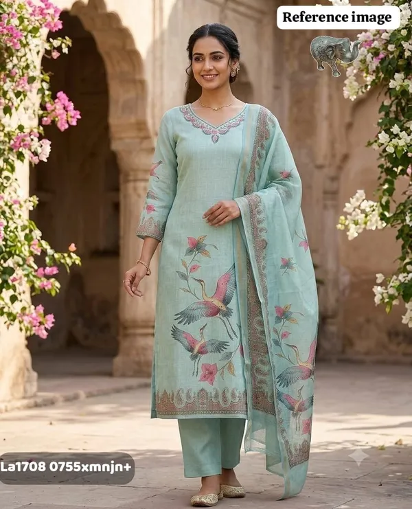 KS-357_PREMIUM_KATHA_WORK_KURTI_WITH_ROMAN_PANT_&_UNIQUE_PRINT_LINEN-BLEND_DUPATTA