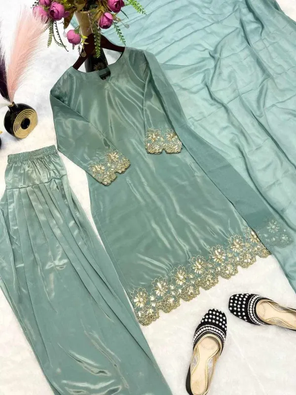 MC_2001_Premium_Elegance_Crep_Silk_Party_Wear_Kurta,_Farshi_Salwar_&_Dupatta_set