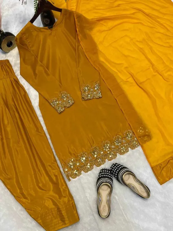 MC_2001_Premium_Elegance_Crep_Silk_Party_Wear_Kurta,_Farshi_Salwar_&_Dupatta_set