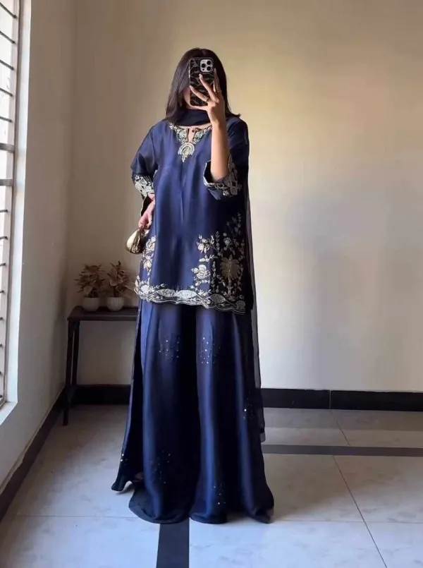 MC_2033_Premium_Elegance_Comfort_Wear_Silk_Navy_Blue_Dress