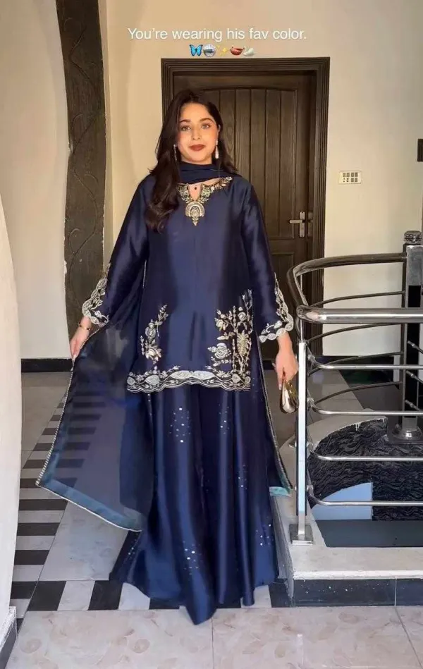 MC_2033_Premium_Elegance_Comfort_Wear_Silk_Navy_Blue_Dress
