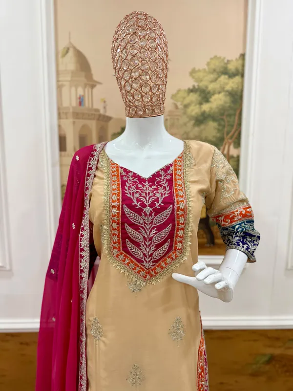 RAS-103_NEW_LAUNCHING_HEAVY_3_PIECES_SUIT_SET_WITH_EMBROIDERY_WORK_&_FANCY_LACE