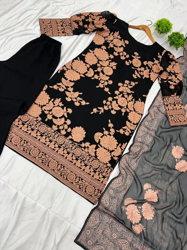 RAS-10_Presenting__New_Designer_Party_Wear_Look_Top-Bottom_and_Dupatta_With_Heavy_Embroidery_Work
