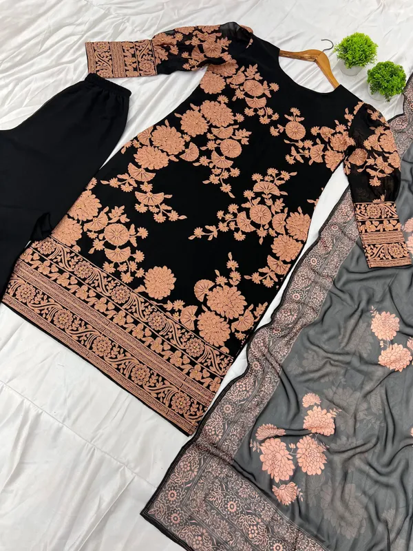 RAS-10_Presenting__New_Designer_Party_Wear_Look_Top-Bottom_and_Dupatta_With_Heavy_Embroidery_Work