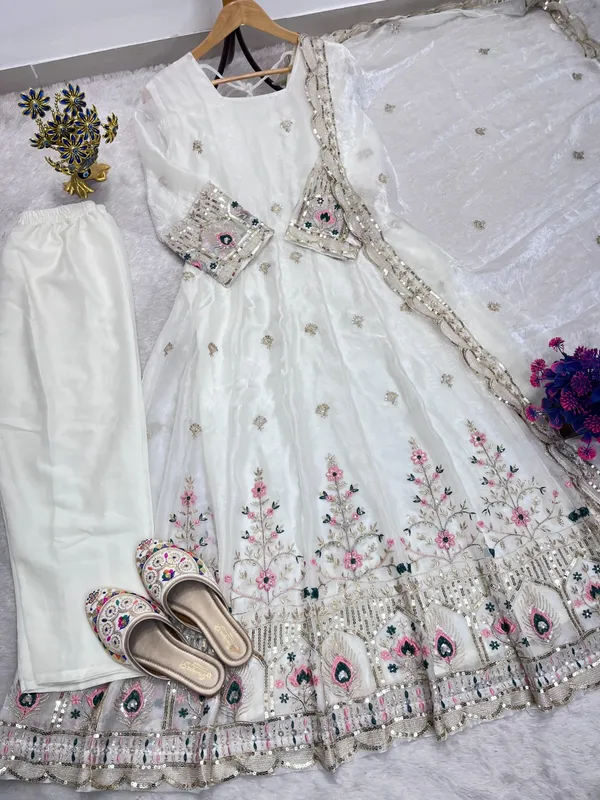 RAS-119_DESIGNER_GOWN_EMBROIDERY_SEQUENCE_WORK_ON_SILK_FABRIC_GOWN_PANT_AND_DUPATTA_SET