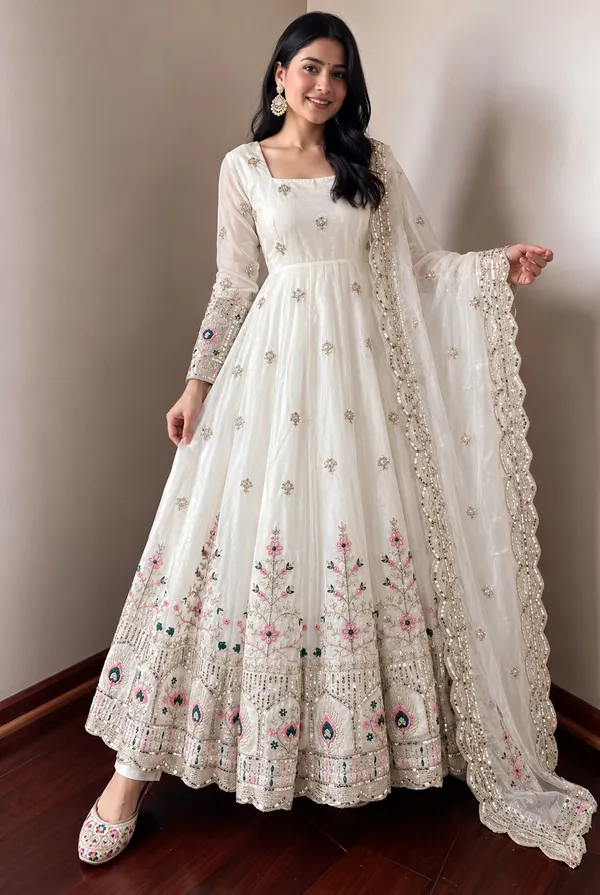 RAS-119_DESIGNER_GOWN_EMBROIDERY_SEQUENCE_WORK_ON_SILK_FABRIC_GOWN_PANT_AND_DUPATTA_SET