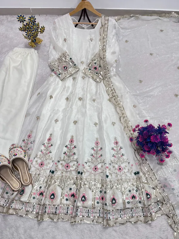 RAS-119_DESIGNER_GOWN_EMBROIDERY_SEQUENCE_WORK_ON_SILK_FABRIC_GOWN_PANT_AND_DUPATTA_SET