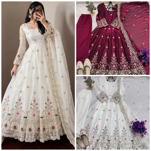 RAS-120_DESIGNER_GOWN_EMBROIDERY_SEQUENCE_WORK_ON_SILK_FABRIC_GOWN_PANT_AND_DUPATTA_SET
