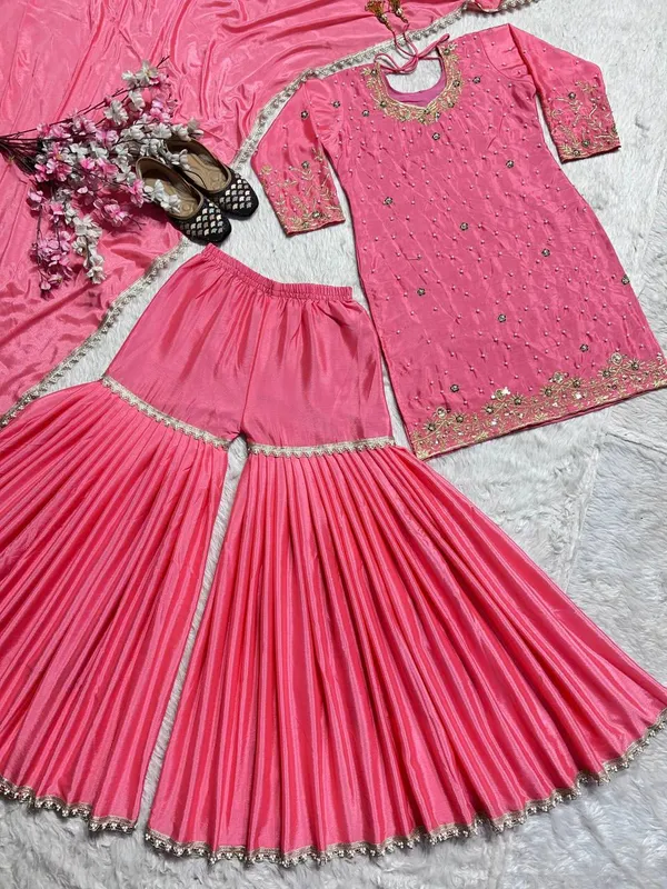 RAS-125_Pure_Heavy_Chinon_Silk_With_Heavy_Embroidery_Work_With_*Moti_Handwork*_sharara_set