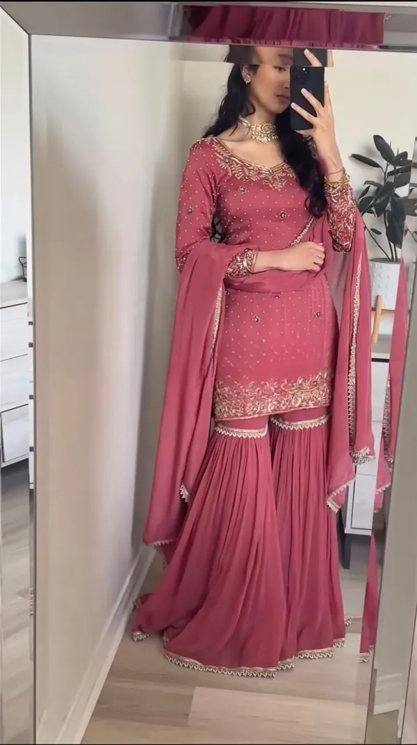 RAS-125_Pure_Heavy_Chinon_Silk_With_Heavy_Embroidery_Work_With_*Moti_Handwork*_sharara_set