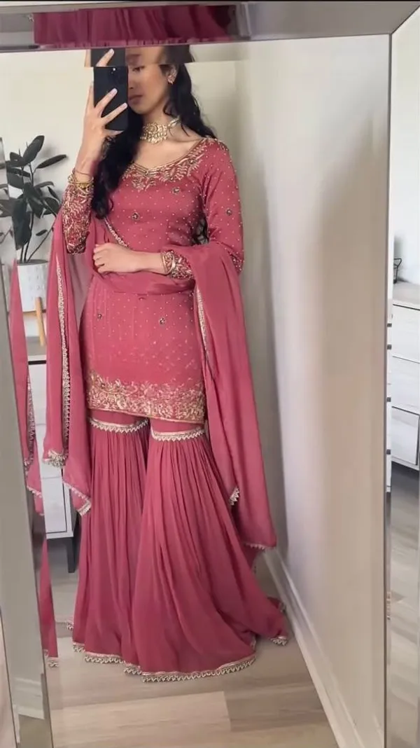 RAS-125_Pure_Heavy_Chinon_Silk_With_Heavy_Embroidery_Work_With_*Moti_Handwork*_sharara_set