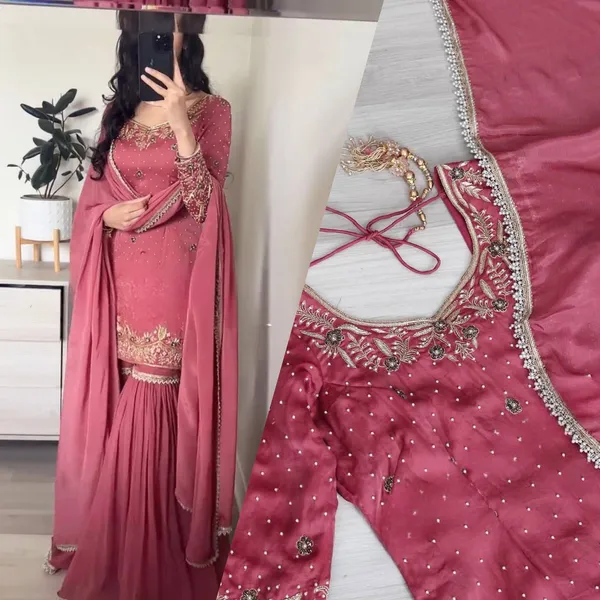 RAS-125_Pure_Heavy_Chinon_Silk_With_Heavy_Embroidery_Work_With_*Moti_Handwork*_sharara_set