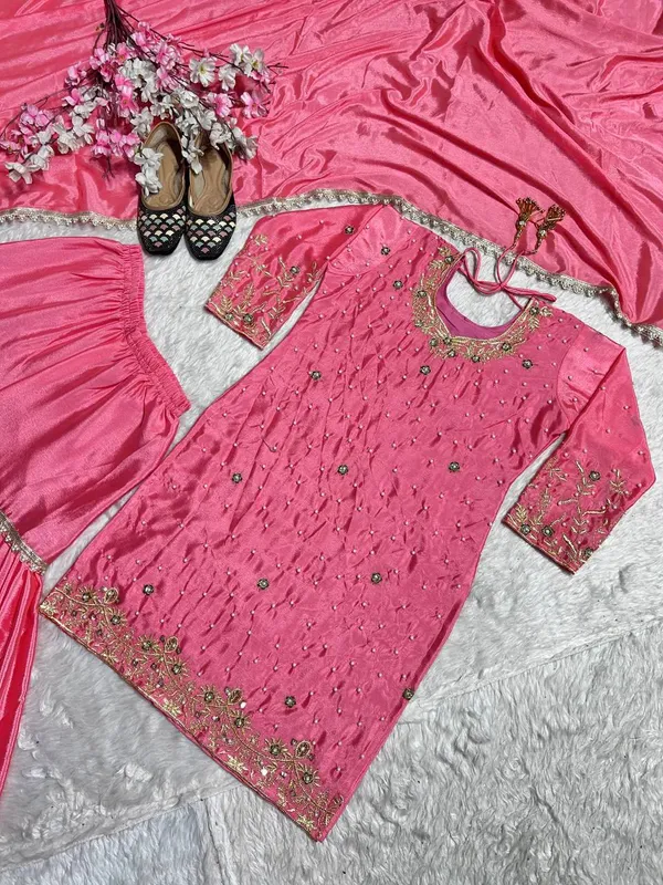 RAS-125_Pure_Heavy_Chinon_Silk_With_Heavy_Embroidery_Work_With_*Moti_Handwork*_sharara_set