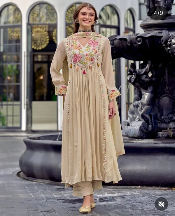 RAS-12_Cotton_long_A-line_style_full_flair_party_wear_Anarkali,_Pant_&_dupatta_sets