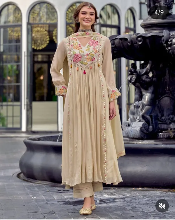RAS-12_Cotton_long_A-line_style_full_flair_party_wear_Anarkali,_Pant_&_dupatta_sets