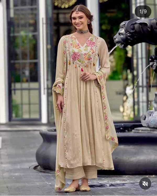 RAS-12_Cotton_long_A-line_style_full_flair_party_wear_Anarkali,_Pant_&_dupatta_sets