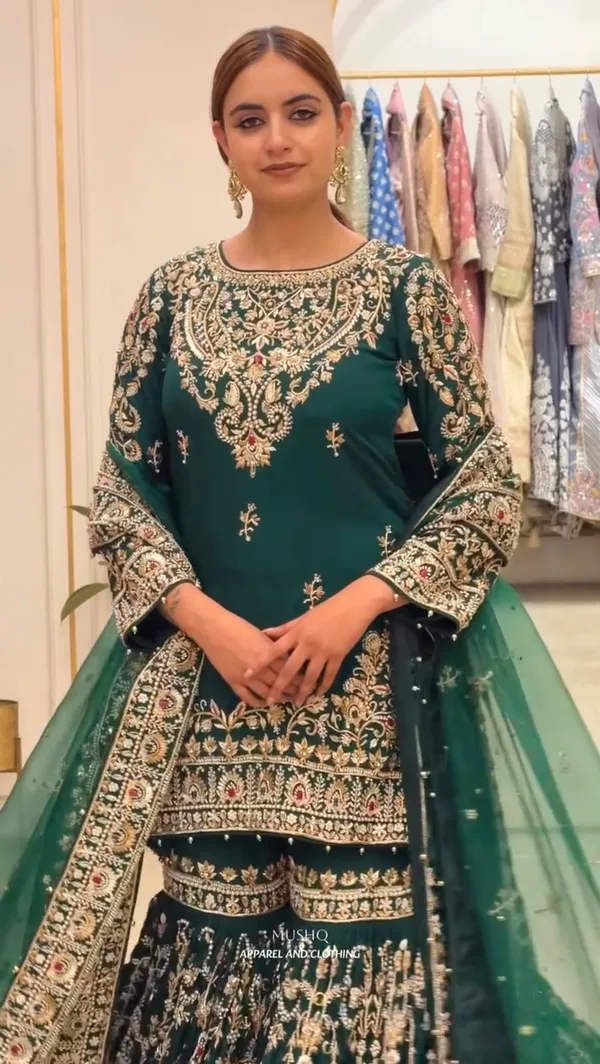 RAS-15_Launching_New_🦋_Đěsigner_Party_Wear_Look_Heavy_Faux_Georgette_Top_Plazzo_&_Dupatta_Set