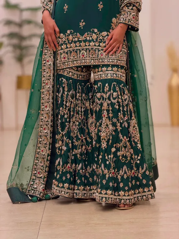 RAS-15_Launching_New_🦋_Đěsigner_Party_Wear_Look_Heavy_Faux_Georgette_Top_Plazzo_&_Dupatta_Set