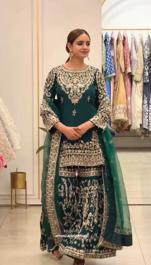 RAS-15_Launching_New_🦋_Đěsigner_Party_Wear_Look_Heavy_Faux_Georgette_Top_Plazzo_&_Dupatta_Set