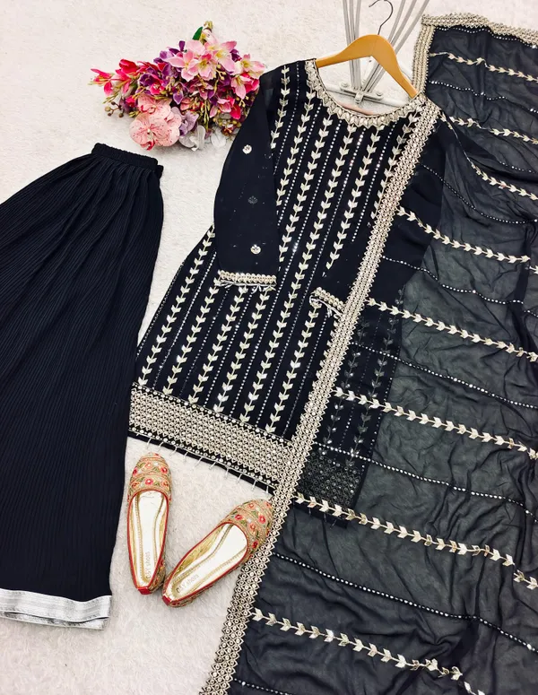 RAS-31_Presenting_New_Fox_Georgette_Top-Sharara_and_Dupatta_Set_Fully_Stitched_Ready_To_Wear