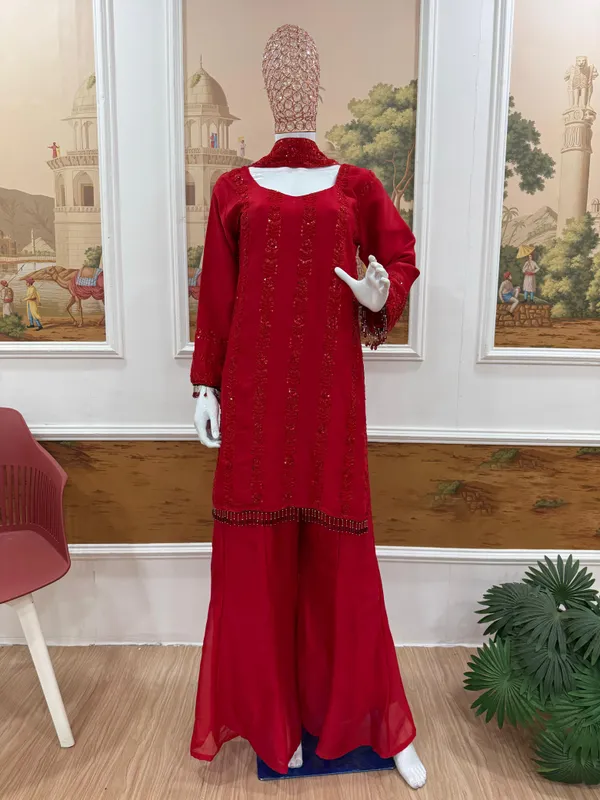 RAS-42_NEW_LAUNCHING_3_PIECES_KURTI,_PLAZZO_&_DUPATTA_WITH_ORIGINAL_BEADS_CUT_DANA_WORK