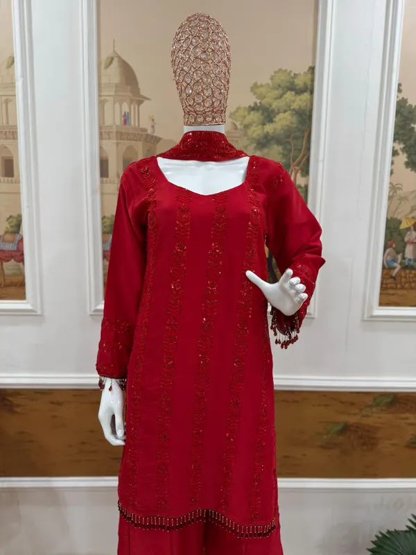 RAS-42_NEW_LAUNCHING_3_PIECES_KURTI,_PLAZZO_&_DUPATTA_WITH_ORIGINAL_BEADS_CUT_DANA_WORK