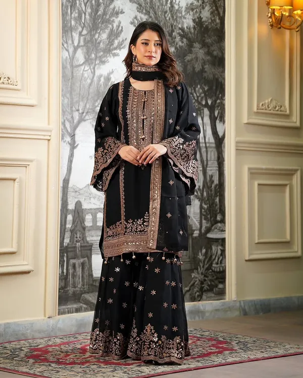 RAS-66_Fendy_Silk_And_Heavy_Embroidery_Sequence_Work_Top-Bottom_And_Dupatta_Set